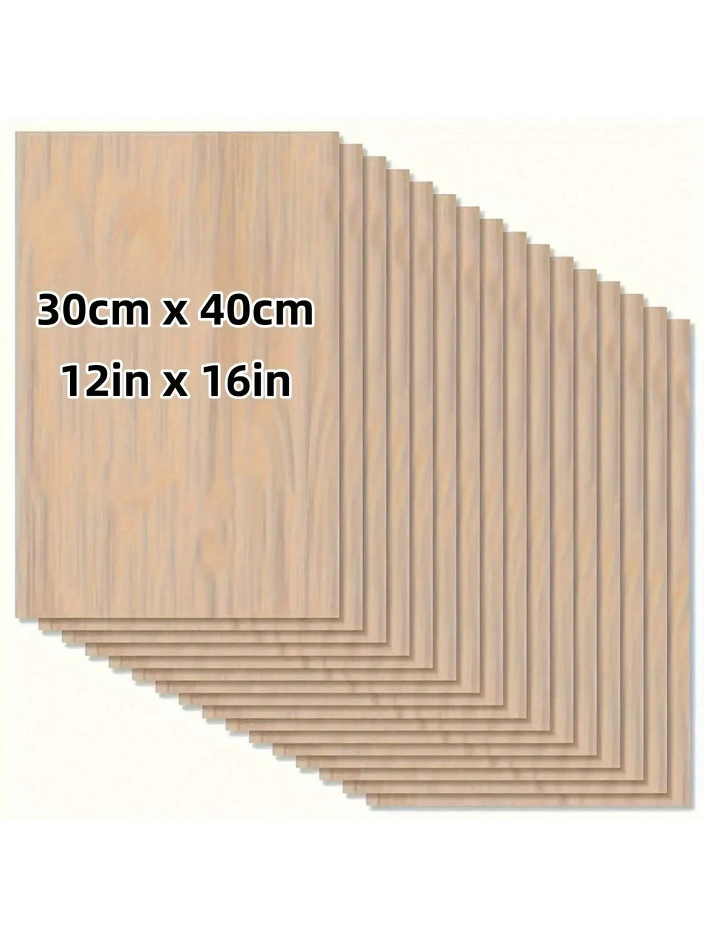 Premium Basswood Plywood (12x16 in) 2 mm thick suitable for laser cutting, wood burning and architectural models, smooth surface