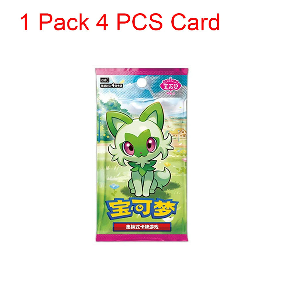 Original Genuine Pokemon Trading PTCG Cards Chinese 9.0 Zhu&Purple Collected 151 Trip Pikachu Thin Special Bag Gem Box Kid Gift