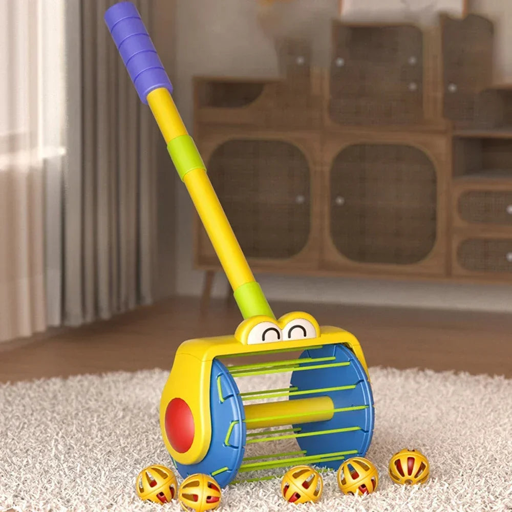 Montessori Electric Bubble Watering Can Toy, Educational Bell Emitter Dust Catcher, Baby Walker Toy Cognition Training Kids Game