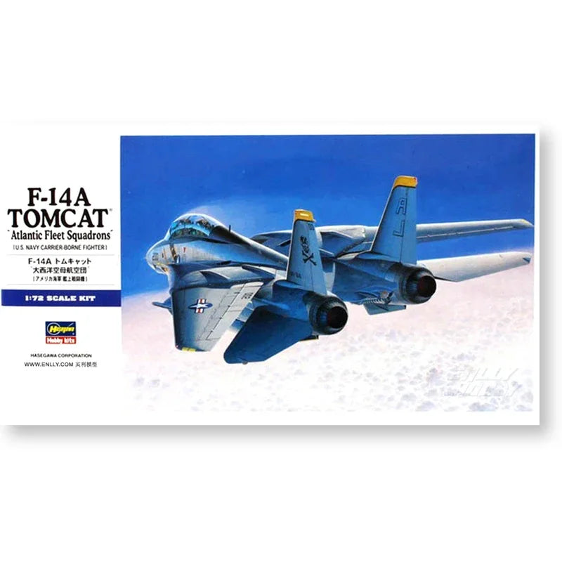 Hasegawa 00544 Airplane Model 1/72 F-14A for Tomcat Atlantic Fleet Squadros Fighter Assembly Model for Military Model Hobby DIY