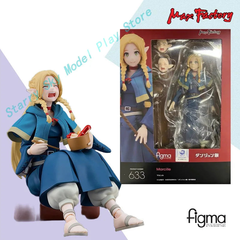 Original box Maxfactory Figma 633 Marcille Delicious in dungeon Figure Finished Model kit PVC Anime full Action Toy Gift for kid