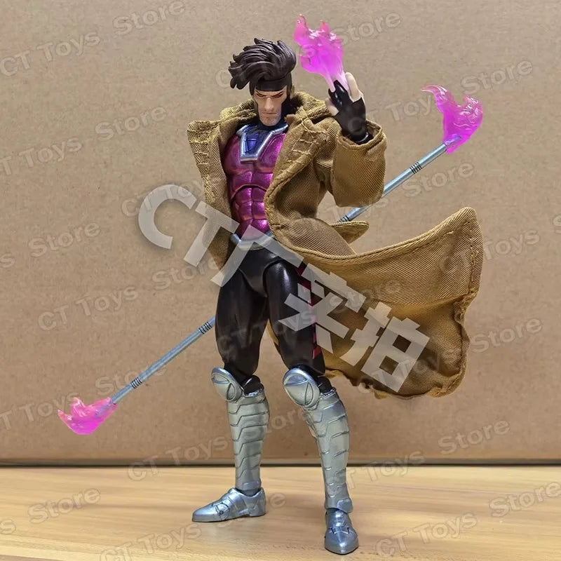 Ct Marvel Comics Style Gambit Mafex131 Articulated Manga Action Figure Poseable Collectible Model Kit X-Men Fans Birthday Gift
