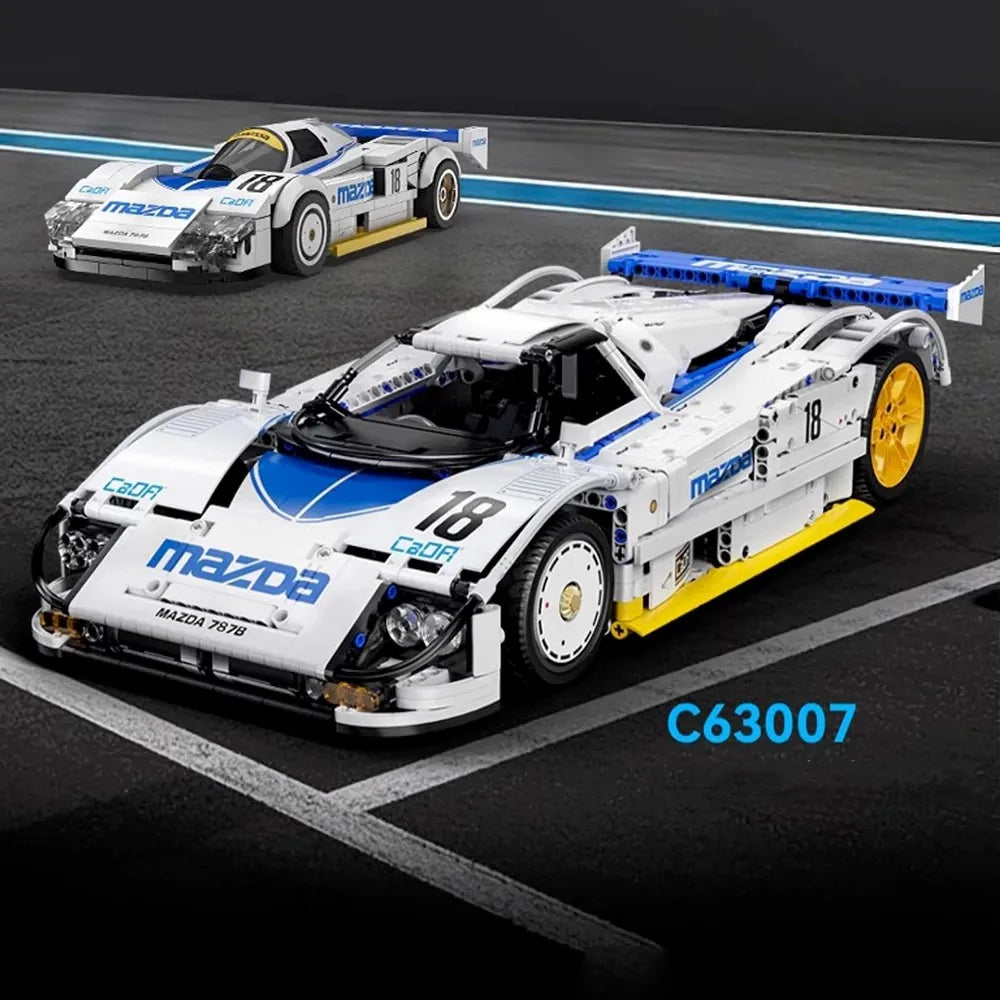 Technical MOC 787B Endurance Racing Car 1:10 Car Model Kit,1797PCS Auto Building Blocks Brick Puzzle Toys Kids Gift