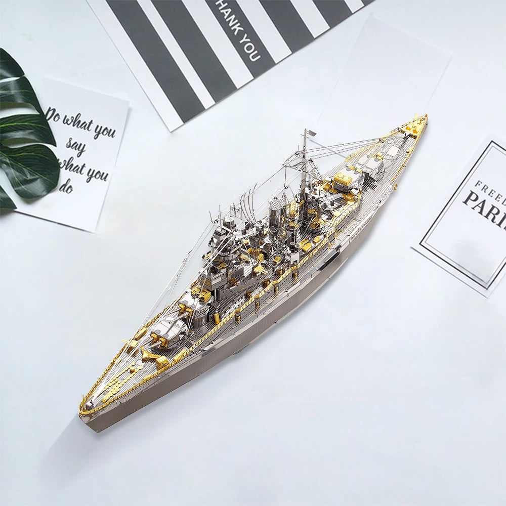 Piececool 3D Puzzles Yamato Nagato Class Battleship Model Building Kit DIY Boat Toys for Adult Brain Teaser Birthday Gifts