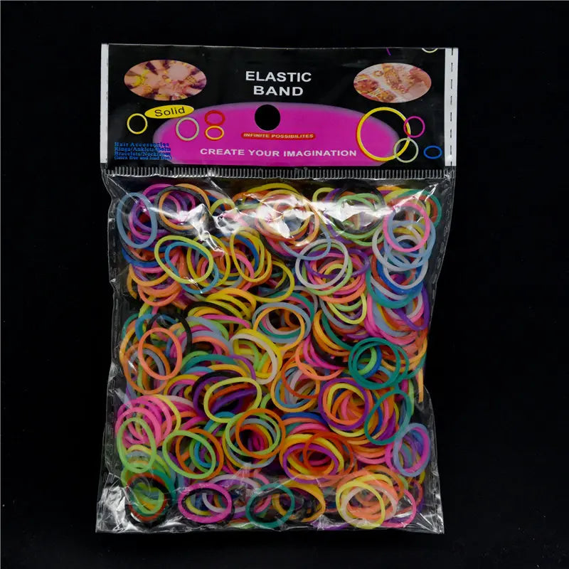 New Loom Rubber Bands Bracelet for Kids or Hair Rainbow Rubber Loom Bands Make Woven Bracelet DIY Craft Toys Christmas Gift