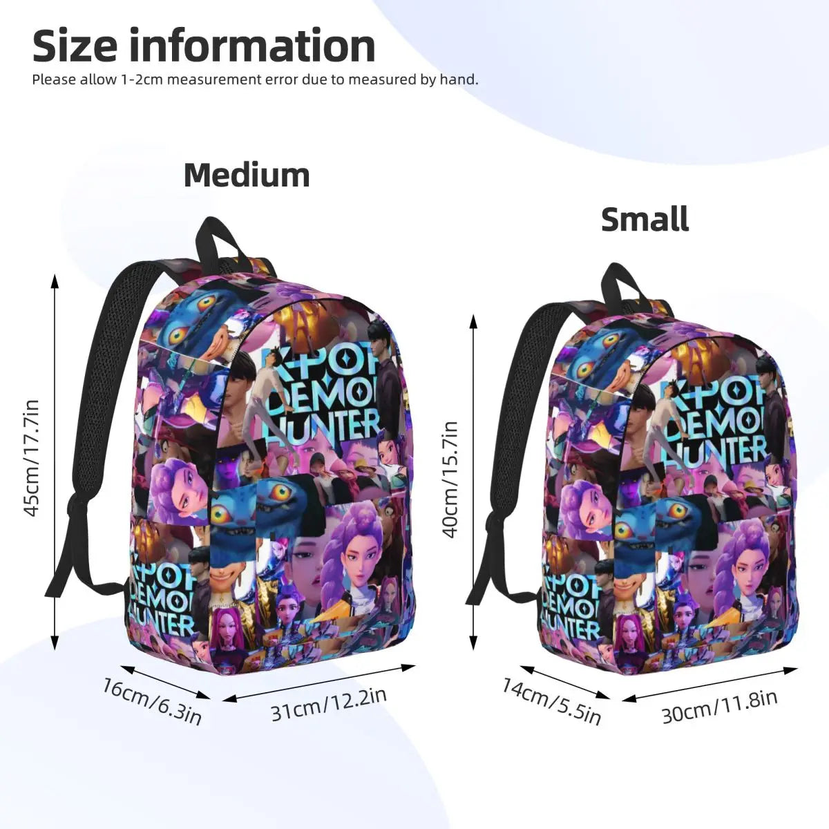 KPop Demon Hunters Huntrix Backpack for Men Women Teenage Student Work Daypack Laptop Computer Canvas Bags Outdoor