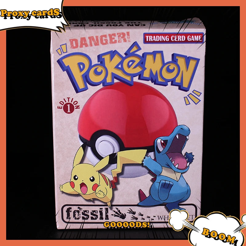 Pokémon Foil 33 Packs 1ST Edition Classic Base Set Proxy Cards PKM Games Board Games Whole Set Card Collection Toys Gift