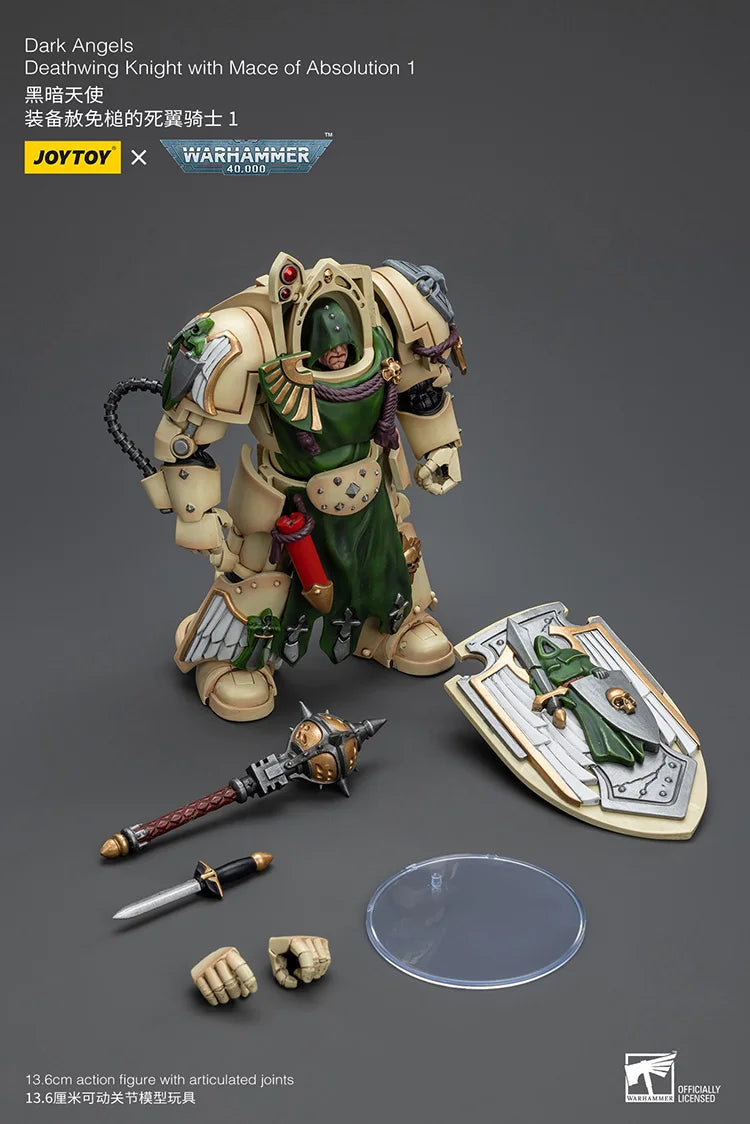 JOYTOY Warhammer 40K Dark Angels Deathwing Knight With Mace Of Absolution 1 Action Figures Collection Doll Decoration Gift