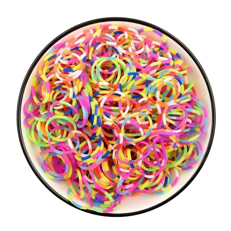 New Loom Rubber Bands Bracelet for Kids or Hair Rainbow Rubber Loom Bands Make Woven Bracelet DIY Craft Toys Christmas Gift