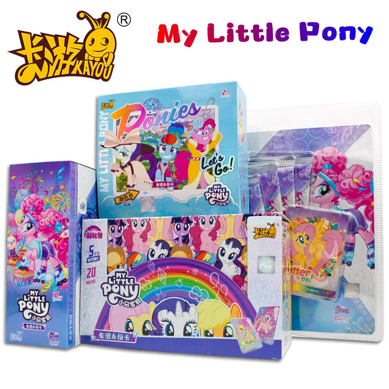 My Little Pony Trading Card Game My Little Pony Cards Box Friendship Forever Flash Card Children's Christmas Collection Gift ﻿