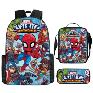 kf Sd66a3cc3a08344538a4989a4b45cc9efz Spiderman Backpacks Super Heroes Student School Bag Cartoon Stereo Kindergarten Backpack Children s Travel Bag Gift