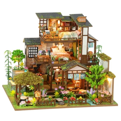 NEW DIY Wooden Doll House Bamboo Spring Courtyard Casa Miniature Building Kits Dollhouse With Furniture Big Villa Girls Gifts - Image 4