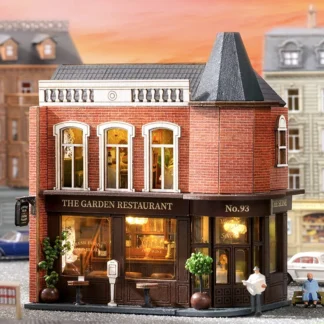 kf Se4abfa3c1e074a19b73b4aee78111cf4u DIY Miniature Doll House Building Kit with Furniture Light Garden Restaurant Roombox Wooden Dollhouse for Friend