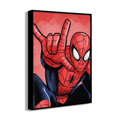 MINISO Poster Marvel Canvas Wall Art Print Mural Spider-Man Iron Man Captain America Cartoon Poster Home Decor Gift for Friends - Image 4