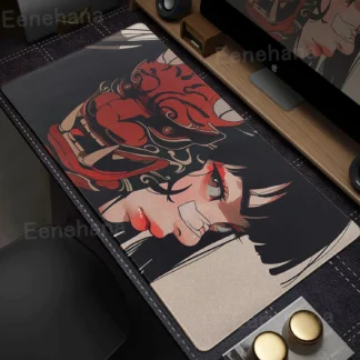 Devil Mask Rubber Mousepad Anime Goth Girls Gaming Mouse Mat Gamer Locking Edge Computer Mouse Pad Big Office HD Print Desk Mat