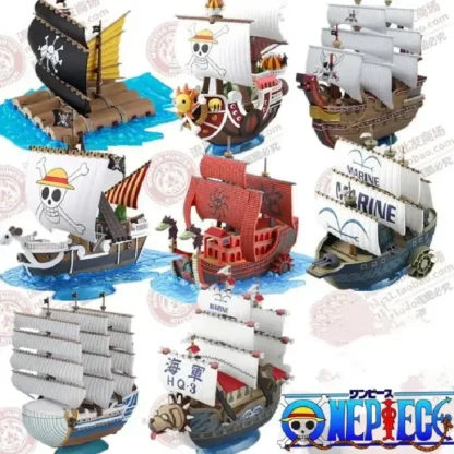 One Piece Genuine Figure Thousand Sunny Merry Whitebeard Shanks Pirate Ships Assembly Figurine Decoration Modeltoys Gift - Image 2