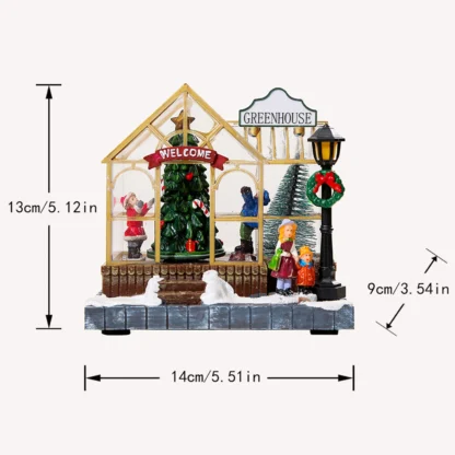 Christmas Scene Village Houses Collectible Buildings LED Tabletop Xmas House for Bedroom Indoor Living Room Desk Xmas Party - Image 6