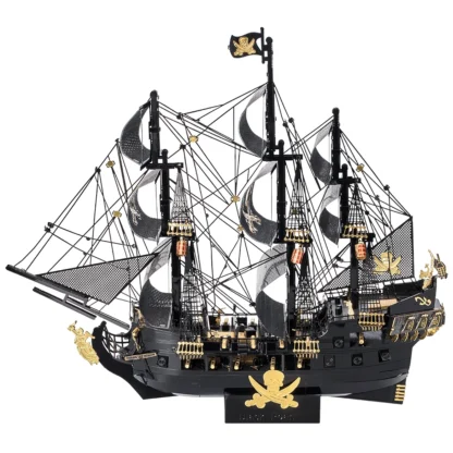 Piececool 3D Metal Puzzles The Black Pearl Jigsaw Assembly Model Kits Diy Pirate Ship for Adult Birthday Gifts for Teens - Image 6