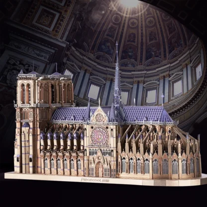 Piececool 3D Metal Puzzle Notre Dame de Paris Model Building Kits DIY Jigsaw Teens Toys for Brain Teaser - Image 2