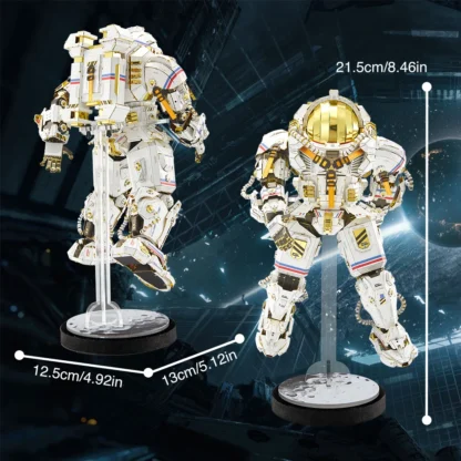 Piececool 3D Metal Puzzles Taikonaut Model Kits Jigsaw Toys for Adult Brain Teaser DIY Set for Home Decoration Birthday Gifts - Image 2