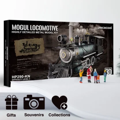 Piececool Puzzle 3d Metal Mogul Locomotive 282Pcs Assembly Model Building Kit DIY Toys for Adult - Image 4