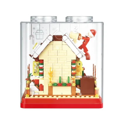 Christmas gift box Building blocks Christmas architecture Assemble brick toys with dust cover holiday gifts decor for adults kid - Image 5