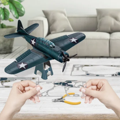 Piececool 3D Metal Puzzle Airplane DIY Toys Assembly Model Kit Sets Jigsaw Brain Teaser for Teen - Image 3