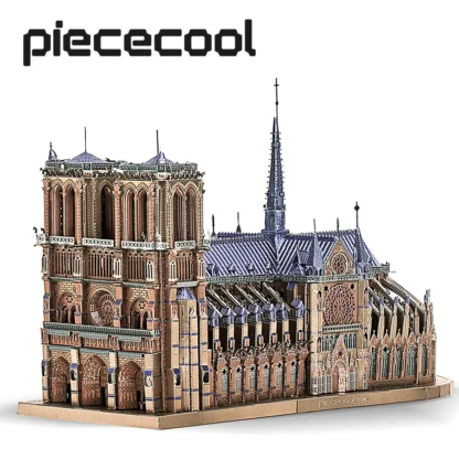 Piececool 3D Metal Puzzle Notre Dame de Paris Model Building Kits DIY Jigsaw Teens Toys for Brain Teaser