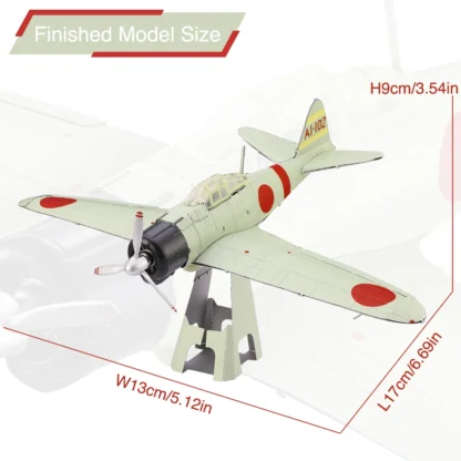 Piececool 3D Metal Puzzle Airplane DIY Toys Assembly Model Kit Sets Jigsaw Brain Teaser for Teen - Image 5