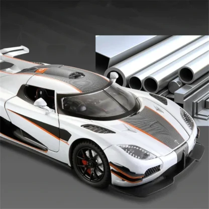 1:24 ONE 1 Alloy Sports Car Model Diecasts Metal Racing Car Model High Simulation Sound and Light Childrens Toys Gift 2