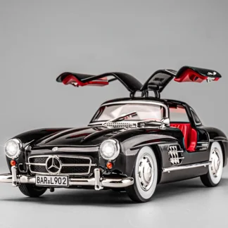 1:24 Mercedes-Benz 300SL Classic Car Alloy Diecast Car Model Home Interior Decoration Ornaments Sound & Light Collect Gift C361 1