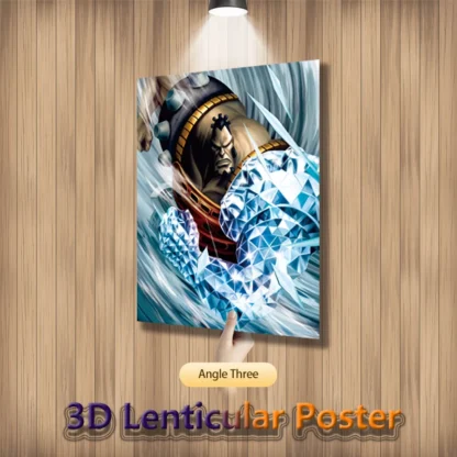 Anime One Piece 3D Lenticular Poster ACE Marco Jozu Flip Gradient Print Gifts Room Decor Wall Art(Without Frame) 5