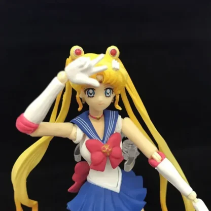 15cm Sailor Moon SHF Figuarts Action Figure Tsukino Usagi Sailor Mercury Venus Jupiter Saturn PVC Model Toys Kids Christmas Gift 5