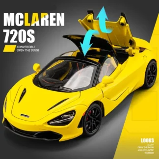 1:24 McLaren 720S Alloy Racing Car Model Diecast Metal Sports Car Model Simulation Sound And Light Collection Childrens Toy Gift 1