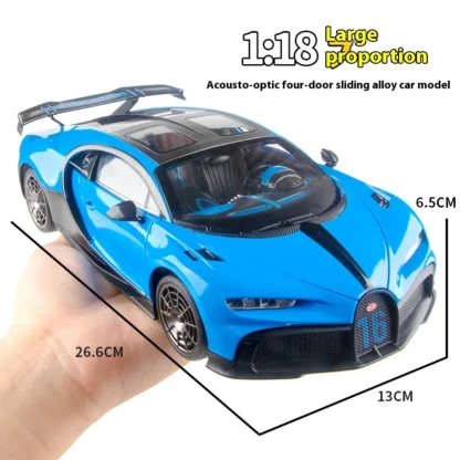 1:18 Scale Bugatti Chiron Alloy Car Model with Lights & Sounds - Ideal Gift for Car Lovers & Kids - Authentic Replica 3