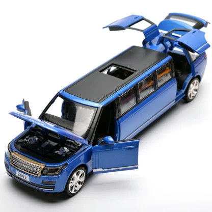 Free Shippin 1:32 Range Rover Alloy Limousine Metal Diecast Car Model Pull Back Flashing Musical Kids Toy Vehicles 3