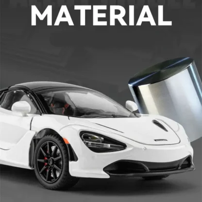 1:24 McLaren 720S Alloy Racing Car Model Diecast Metal Sports Car Model Simulation Sound And Light Collection Childrens Toy Gift 2