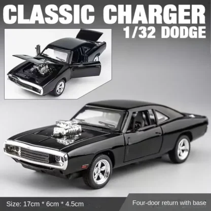 1/32 Fast and Furious 8 DodgeWar Horse Metal Car Model Toys Alloy Diecast Vehicle Models High Simulation Toys Boy's Gift Rebound 1