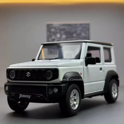 1:24 Suzuki Jimny Car Model Toys Alloy Diecast SUV 4 Doors Opened Pull Back Sound Light Shock Absorption Ornament Vehicles Gifts 6