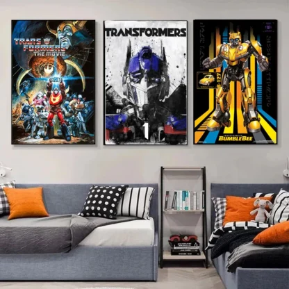 Movie Canvas Painting Classic Movie Poster Transformers Printing Poster Bedroom Decor Motion Scenery Office Room Decor 2