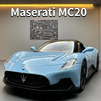 1/24 Maserati MC20 Alloy Sport Car Model Car Diecast Metal High Simulation Collection Vehicle Light Sound Toy Car Children Gifts 1