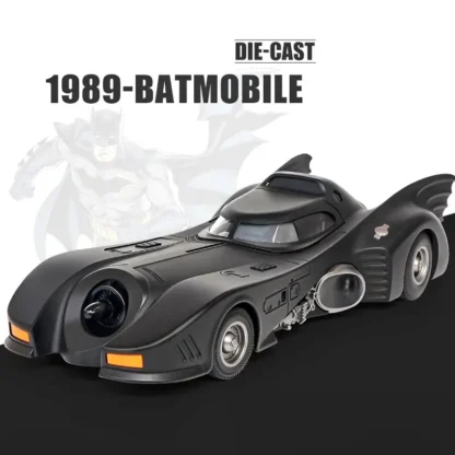 1:18 1989 Batmobile Die-cast Car with Batman Figure, Toys for Kids and Adults , Black 1