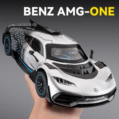 1:24 Mercedes Benz AMG ONE Racing Alloy Metal Diecast Car Model Sound & Light Collecting Hobbies Decorative Gifts For Boyfriend 1