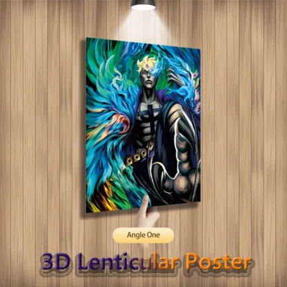 Anime One Piece 3D Lenticular Poster ACE Marco Jozu Flip Gradient Print Gifts Room Decor Wall Art(Without Frame) 3