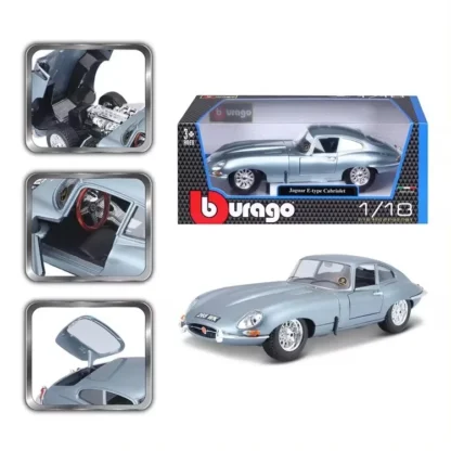 Bruago 1:18 Sports Car Vintage Car Model Die Cast Alloy Simulation Static Car Model Decoration Desktop Toy Accessories 4