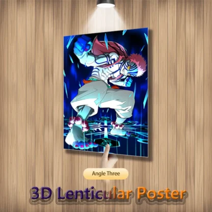 Rengoku Akaza Demon Slayer Anime 3D Motion Lenticular Poster For Room Decor Art Print(Without Frame) 4