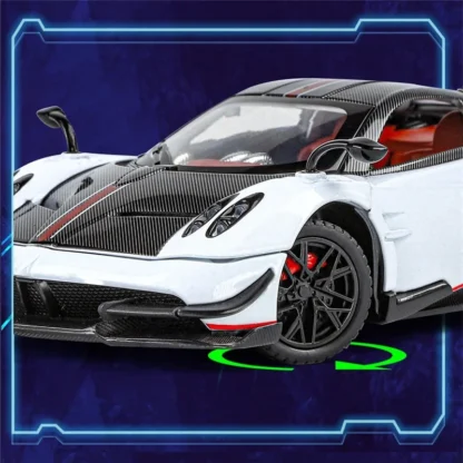 1:24 Pagani Huayra BC Alloy Sports Model Diecast Metal Racing Car Vehicles Model Simulation Sound Light Collection Kids Toy Gift 3