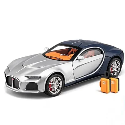 New 1:24 Atlantic Alloy Car Model Simulation Sound And Light Pull Back Toy Car Metal Sports Car Boys Collection Ornaments Gift 6