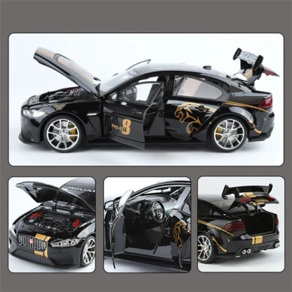 1/18 Jaguar XE SV Project 8 SUV Alloy Sports Car Model Diecast Metal Racing Car Vehicles Model Sound and Light Children Toy Gift 3