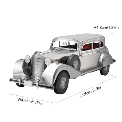 Piececool 3D Metal Puzzles Bulletproof Sedan 770k DIY Set Cars Model Jigsaw Toy for Brain Teaser Christmas Gifts 3